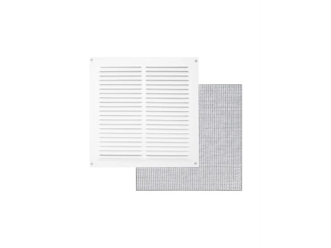 Rejilla plana de aluminio Gibalto con mosquitera 20x20mm
