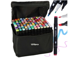 Marcadores de Alcohol Doble Cara en Estuche 120 Soportes Pricenet