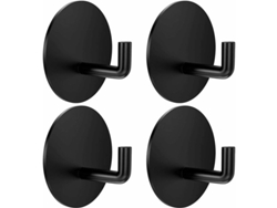 Ganchos adhesivos de acero inoxidable con estilo, ganchos de pared impermeables, extra adherentes y resistentes para baño, cocina y más, duraderos.