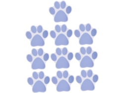 Juego de 10 pegatinas antideslizantes con forma de pata de perro para baño y suelo - Pegatinas de seguridad con Slowmoose