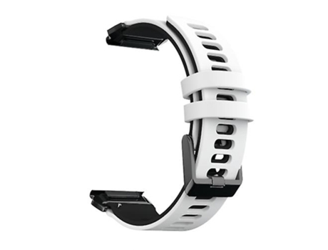 Pulsera Correa De Reloj De Liberación Rápida De Silicona De Dos Colores para Garmin Fenix 7x Blanco Negro VENISYMLIS