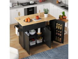 Mesa de cocina móvil grande