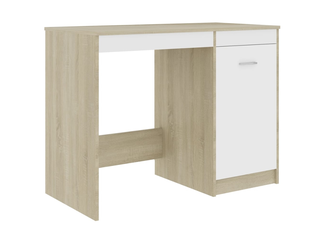 Maison Exclusive - Escritorio Madera Contrachapada Blanco Roble Sonoma 100x50x76cm