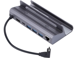 1 estación de acoplamiento USB-C 6 en 1 compatible con SFUSHOS RJ45 PD100W 4K60Hz