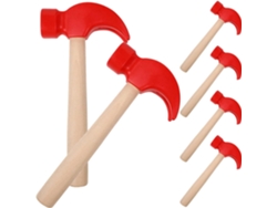 Juego de 6 martillos de madera, juguete Montessori para niños y niñas, tamaño pequeño, simulación de martilleo. CHABERLU
