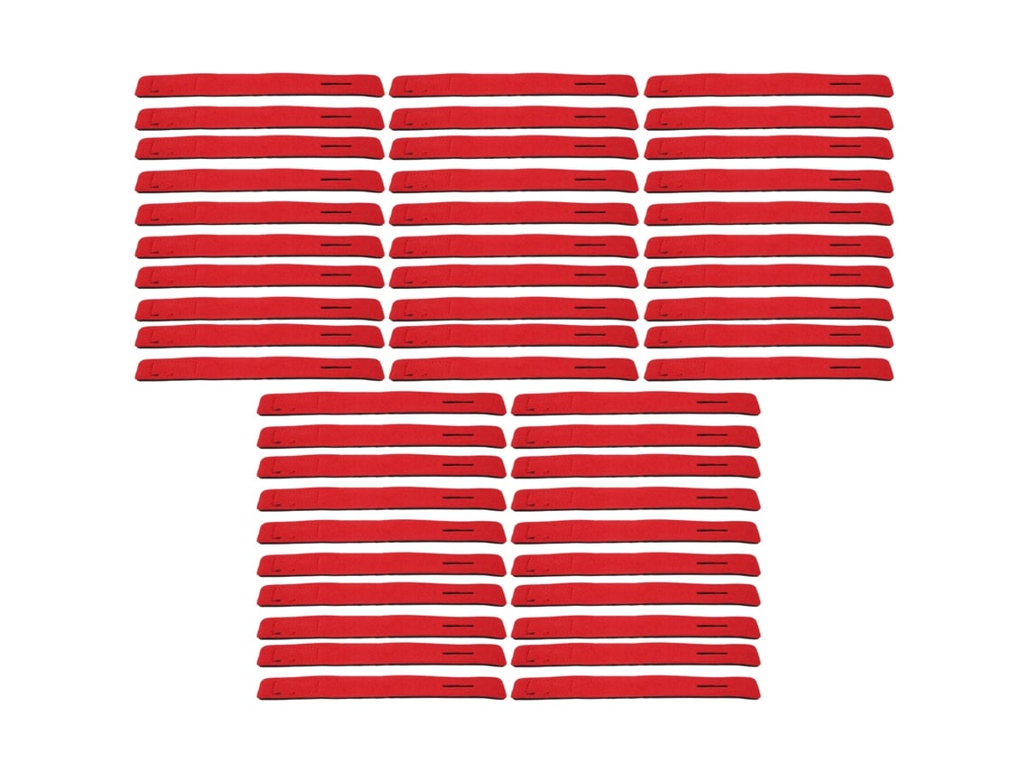 2026rebe-50pcs Cinturones De Cañas De Pesca Correas Elásticas Ajustables Para Cañas De Pesca Bait Casting Spinning Rojo