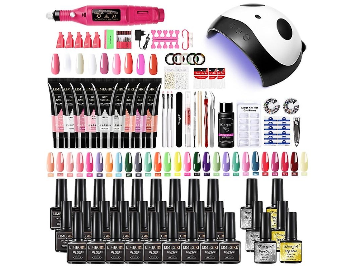 Kit de manicura con lámpara, secador de uñas y taladro, gel de uñas, juego de esmalte de gel Ly Ebike C