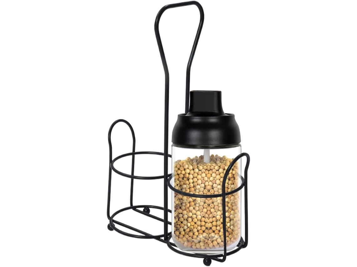 Soporte Para Molinillo De Pimienta – Metal, Acero Inoxidable, Apto Para Lavavajillas, Organizador De Mesa