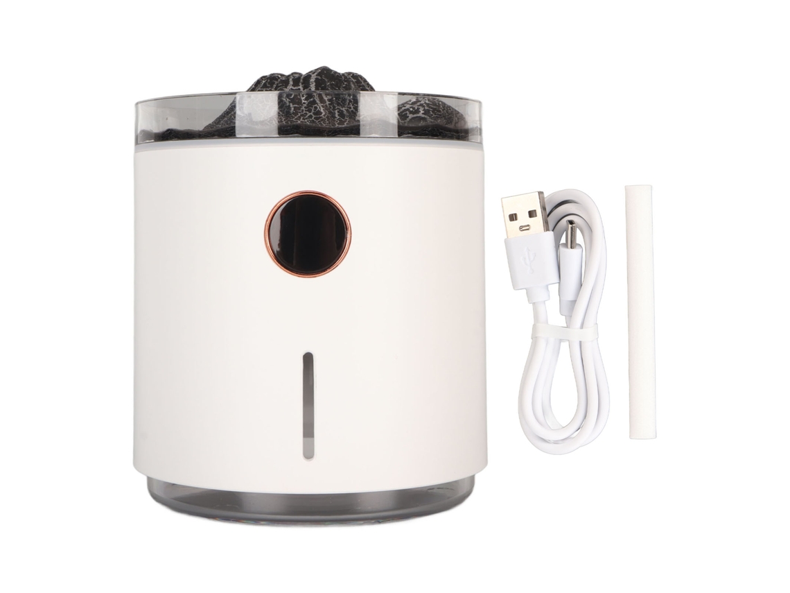 Difusor De Aromaterapia Con Efecto De Llama, Humidificador Inteligente Multifuncional, Blanco.