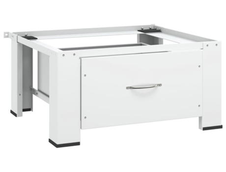 vidaXL Pedestal para la lavadora con cajón blanco