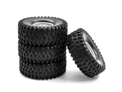 Neumáticos De Goma Para Coches Rc Crawler Con Llantas Compatibles Con Traxxas Trx-4 Axial Scx10 90046 90047 Cc10 A Escala 1/10