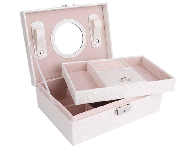 Caja de Joyas WJS Espejo Blanco