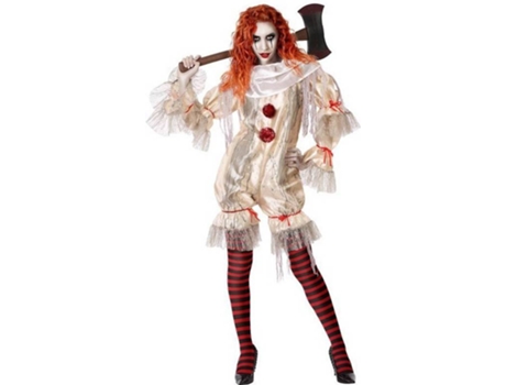Disfraz de Mujer ATOSA payaso blanco (Tam: XL)