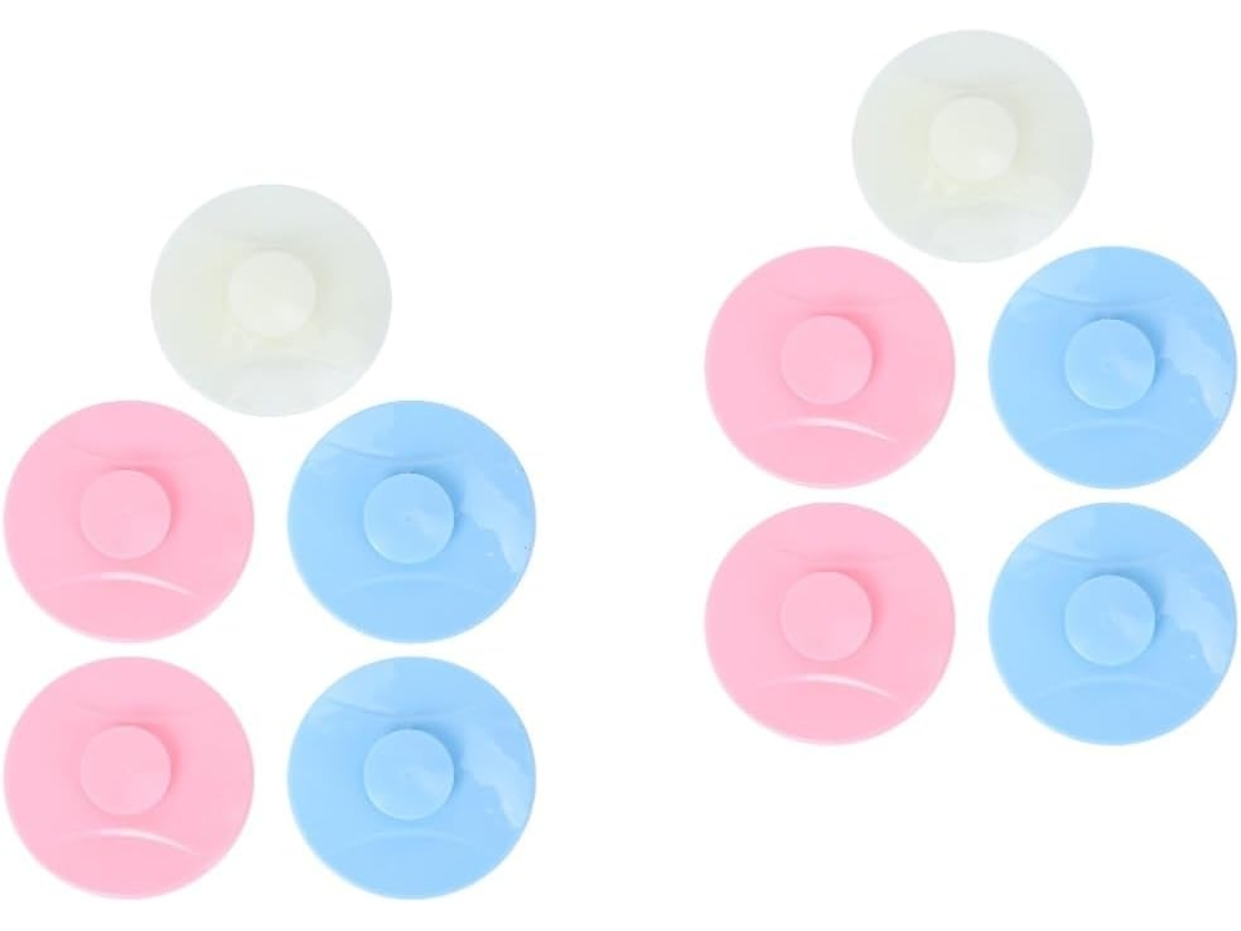 Juego de 10 tapas de silicona para desagüe de fregadero, antiolores, para cocina y baño, colores surtidos. Slowmoose