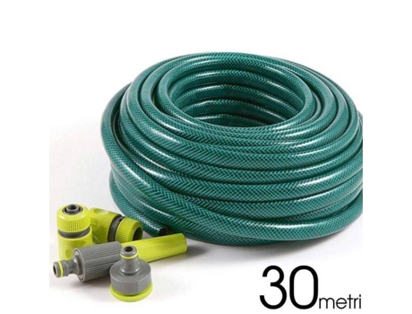 Manguera de Jardín de 30 Mt En Pvc para Riego Y Jardinería Con Conectores TRADE SHOP TRAESIO