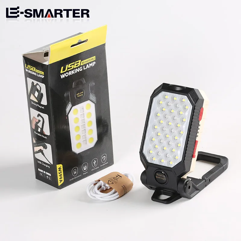 Linterna Portátil Cob - Recargable Por Usb - Luz De Emergencia Para Reparaciones - Fuente De Luz Portátil