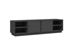 Mueble de TV gris MAISON EXCLUSIVE en madera maciza de pino (156x40x40 cm)