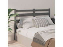 Cabecero De Cama Madera Maciza De Pino Gris 126x4x100 Cm