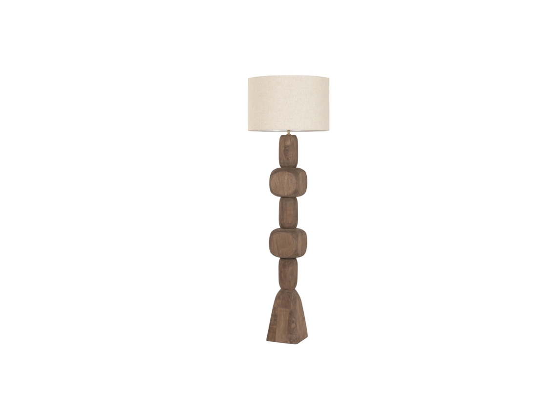 Lampara Pie Mango Lino Natural 50x50x162cm