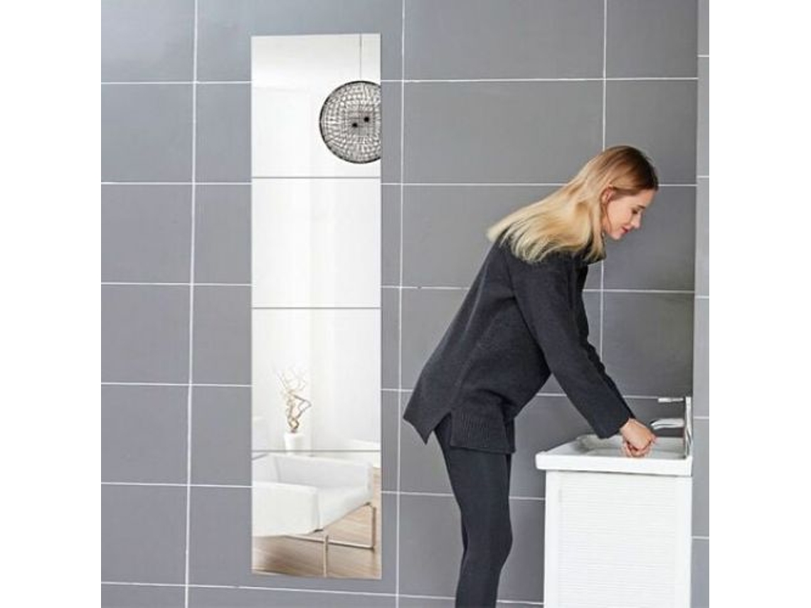 Pegatinas de espejo rectangulares, para puerta o pared, decorativas, autoadhesivas Kofihety