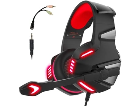 Auriculares Gaming para Xbox One Ps4 Pc Over Ear Gaming con luz LED de micrófono con cancelación de ruido