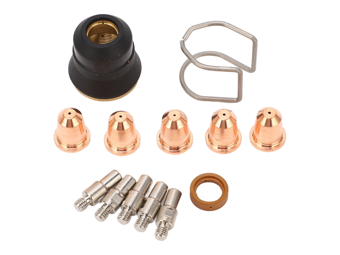 Kit De Accesorios Para Soplete De Soldadura Con Soporte Para Electrodo, Boquilla Y Consumibles De Corte Por Plasma S45, 13 Piezas.