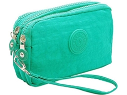 Bolso Multifuncional Con 3 Capas De Cremallera - Bolsa De Almacenamiento - Verde Menta