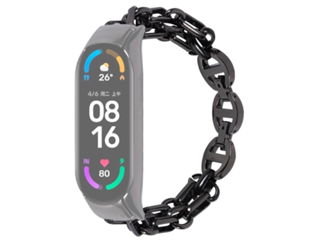 Correa de acero inoxidable ahuecar para Xiaomi Mi Band 3/4 - negro