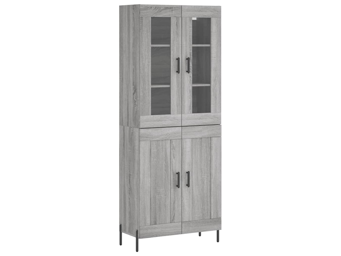 Maison Exclusive - Aparador Alto Madera Contrachapada Gris Sonoma 69,5x34x180 Cm