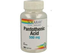 Complemento Alimentar SOLARAY Pantothenic Acid (100 cápsulas de 500mg)