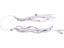 Diadema Elegante Con Borlas Y Perlas De Imitación, Accesorio Para El Cabello Con Cadena.