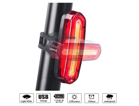 Luces de bicicleta Luz trasera de bicicleta Usb Recargable Luz trasera de bicicleta Led Ipx6 Impermeable Super brillante-Rojo ENZONS