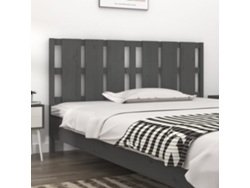 Cabecero De Cama Madera Maciza De Pino Gris 185,5x4x100 Cm