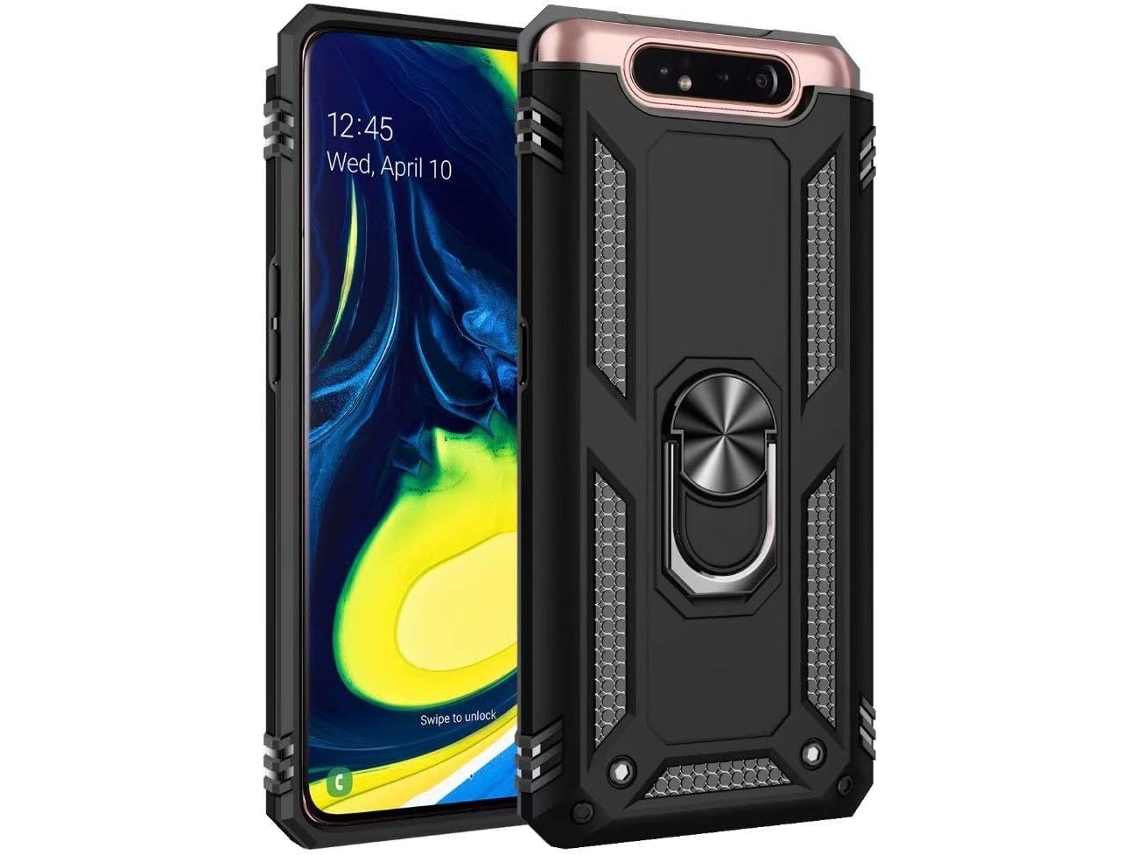 Protector de Pantalla Anel Protetora para Samsung Galaxy A80 HONGWE. Negro