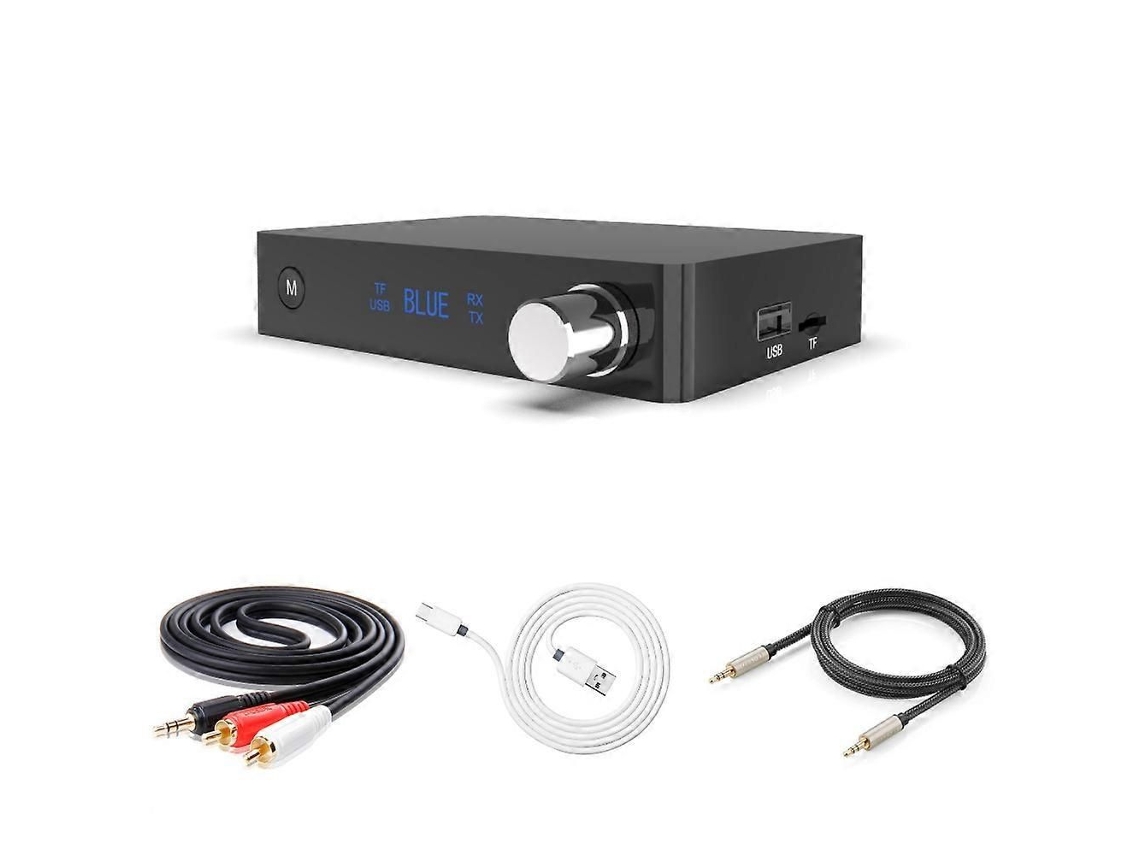 Adaptador Bluetooth 5.0 GOKOCO con pantalla digital, transmisor y receptor.