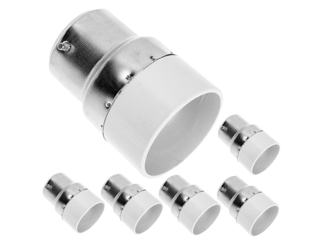 Adaptador Bombilla B22 E27 Pc Resistente Envejecimiento Enchufe Cobre Oficina Exposiciones Paquete 6 Unidades