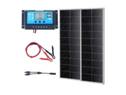 Panel solar monocristalino de 200 W y 12 V con controlador Tekmaquinas