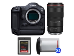 EOS R3 + RF 100mm F/2.8 L Macro IS USM + 1 Sandisk 128GB Extreme Pro Cfexpress Tipo B + 2 Canon LP E19 + Libro electrónico Pricedirect CANON