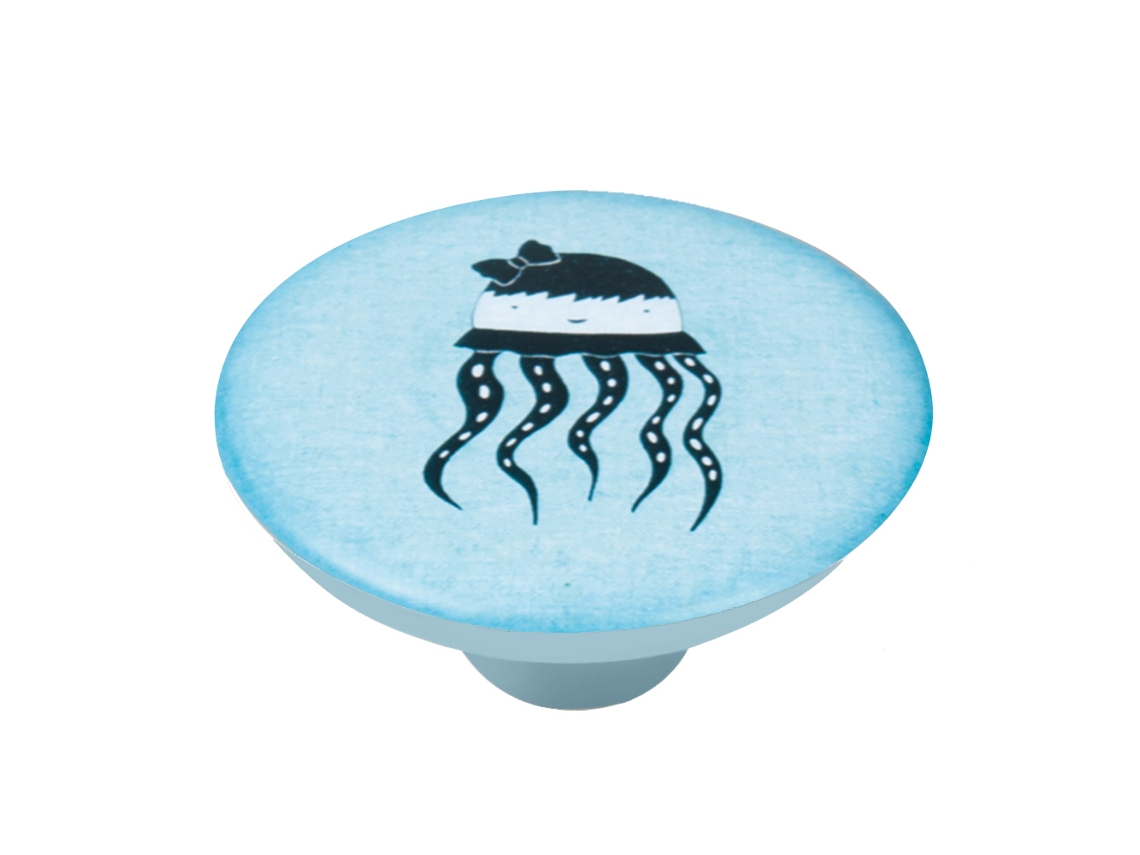 Pomo Para Muebles De Abs 50 Mm De Diámetro Diseño De Pulpo Serigrafiado Paquete De 36 Piezas