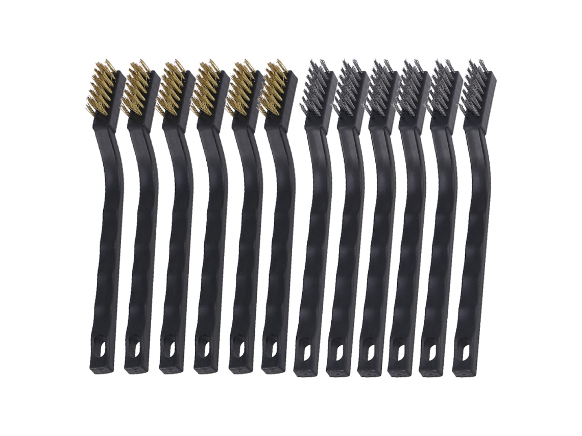 12 Cepillos De Limpieza De Acero Inoxidable Y Cobre Y Mini Cepillos De Dientes