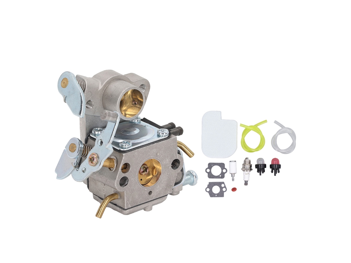 Kit de carburador Primerox con bujía para motosierra Poulan SM4218AVX SM4518AVX (Marca S)