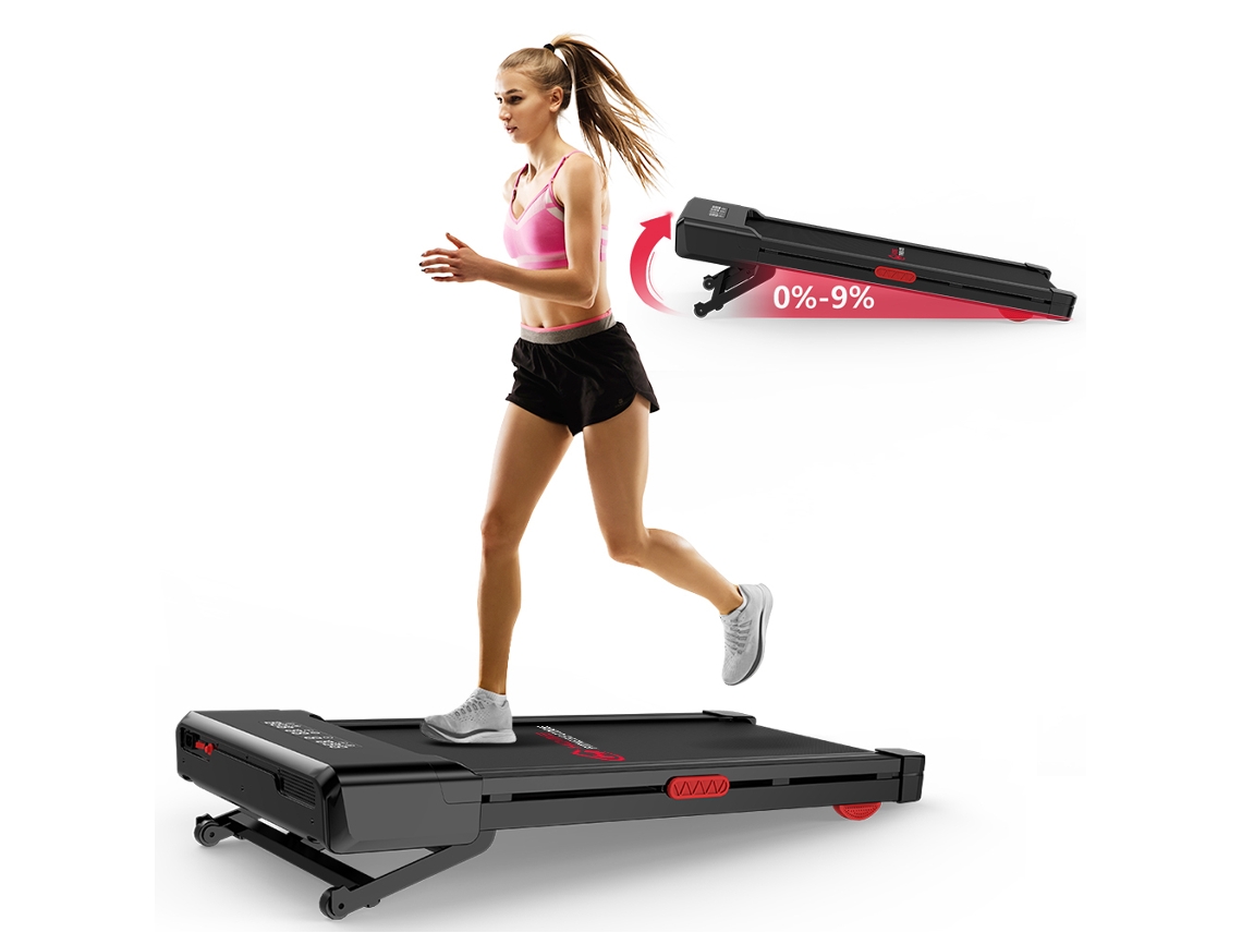 Cinta De Correr Homefitnesscode Y1a, Inclinación Automática 9°, 10 Km/h, Motor 3.0hp Silencioso, Carga 145kg, Negro