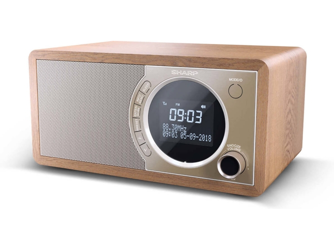Radio Despertador SHARP DR-450 (Marrón - Digital - Función Snoozer - Actual)