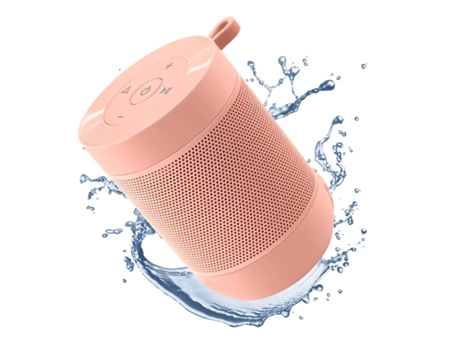 Altavoz Bluetooth portátil pequeño altavoz de ducha 360 HD sonido estéreo inalámbrico para viajes al aire libre oficina en casa rosa BISBISOUS