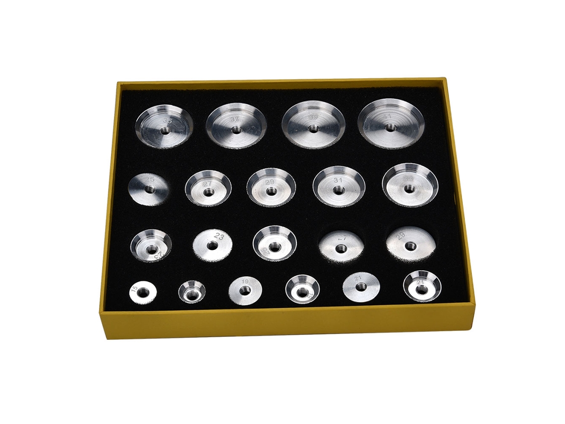 Herramientas De Reparación Para Relojeros: Matrices Redondas De Aluminio Para Cierre De Fondo De Reloj (20 Piezas)