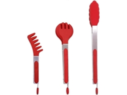 3 Pinzas De Acero Inoxidable Con Puntas De Silicona, 9 Pulgadas Clip Antiadherente Resistente Al Calor 280c Para Comida Variada