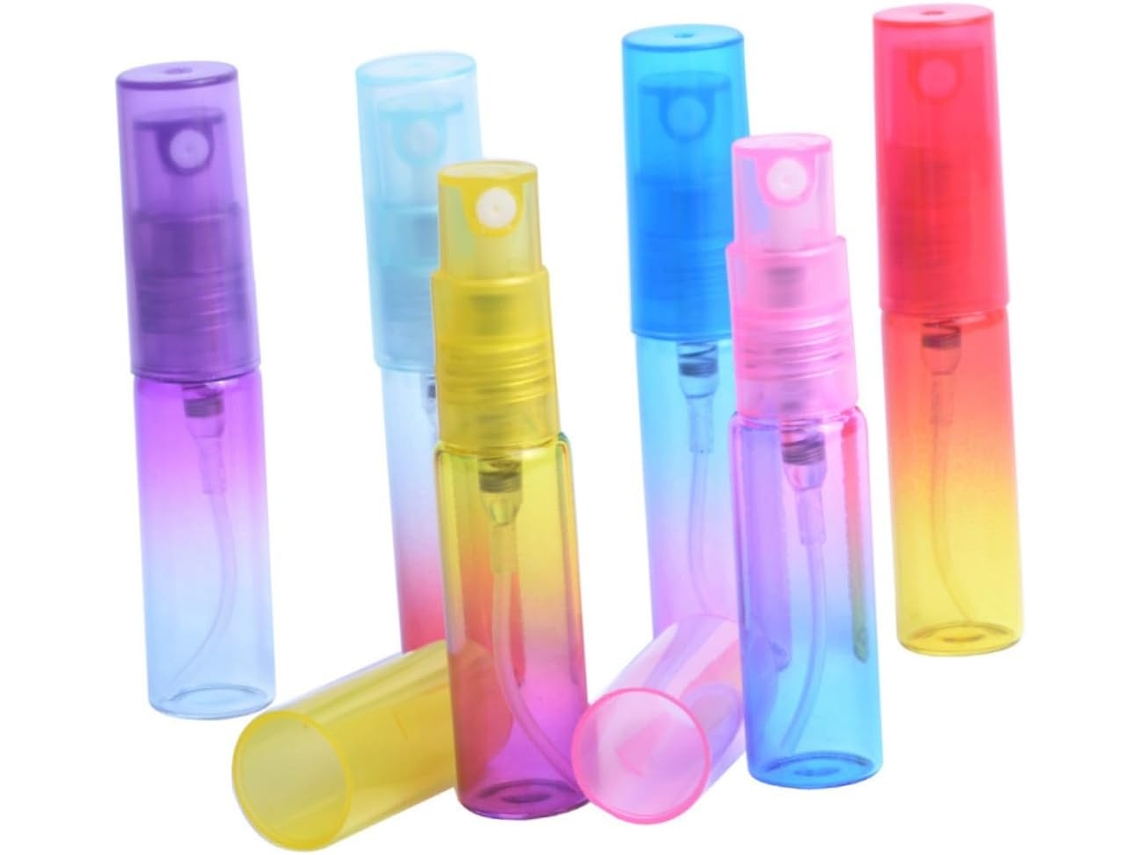 6pièces Lot De Flacons Vides Para Maquillage De Vaporisateurs Dégradés Verre Porte, Crèmes Voyage...