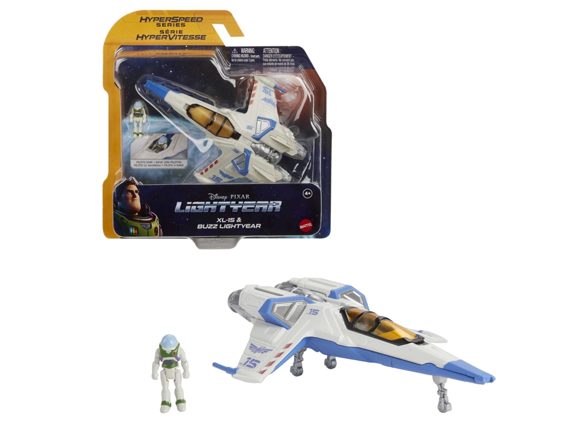 Disney Pixar Lightyear Buzz con nave XL-15 Figura con nave de juguete, regalo para niños y niñas +4 años