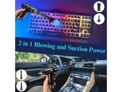 Aspiradora de mano multifuncional 6 en 1 Black-d9 Pro, recargable, 75 W de potencia de succión, para limpieza exterior del coche.