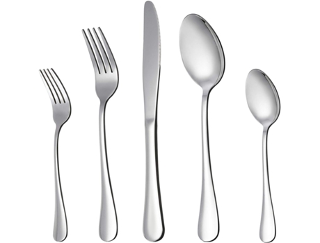 1 Uds. Cubiertos de plata, cubiertos de acero inoxidable, utensilios para comer, acabado de espejo, apto para lavavajillas